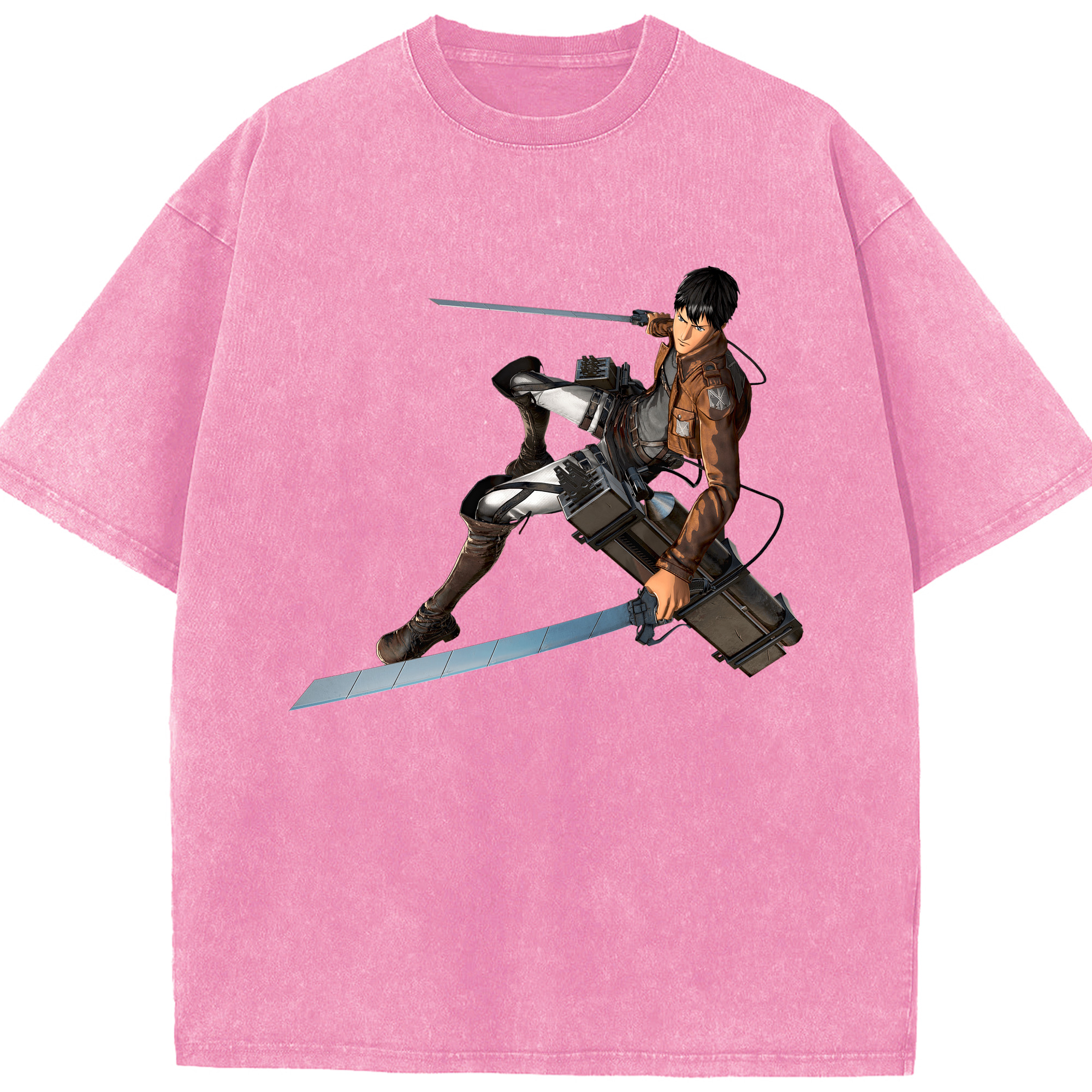 （画像用） 進撃の巨人 ベルトルト・フーバー Attack on Titan Bertholdt Hoover 綿100% ヴィンテージ風 半袖Tシャツ（フロントプリント）